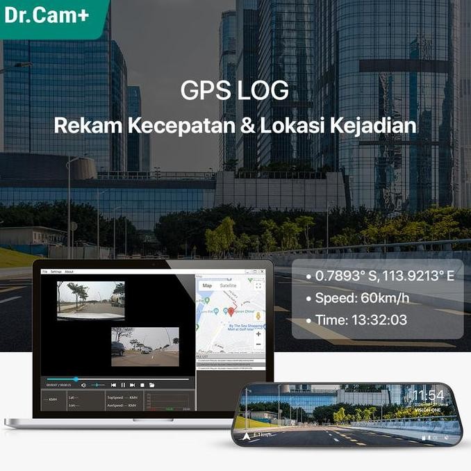 Produk Baru Spion Dash Cam DrCam Vision One 3K DVR Kamera Mobil WiFi Night Vision