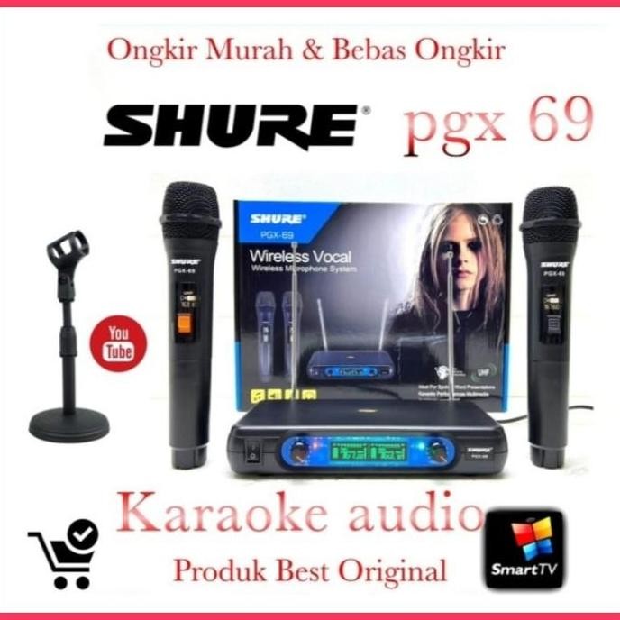 BARU MIC KARAOKE WIRELESS SH PGX69 SUPPORT SMART TV & YOUTUBE STREAMING