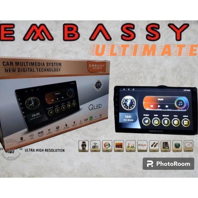 * Head Unit Android Embassy 9 Inch Dan 10 Inch Memory 2/32 Carplay Android Auto *