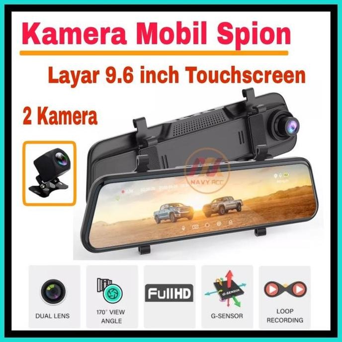 Produk Baru Mirror Dashcam V10 Touchscreen Kamera Mobil Spion Belakang Night Vision