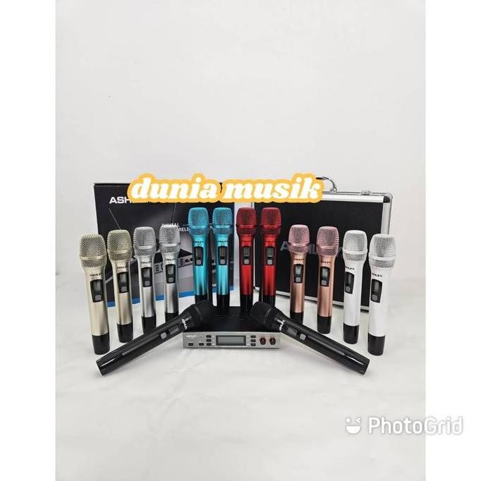 BARU MIC WIRELESS ASHLEY CT-ONE ORIGINAL + KOPER - KARAOKE TANPA KABEL