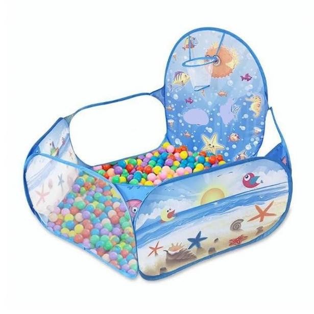 Promo / Terlaris Mainan Kolam Mandi Bola 1.2m Tenda Keranjang Mandi Bola Anak + Ring Basket Hadiah U