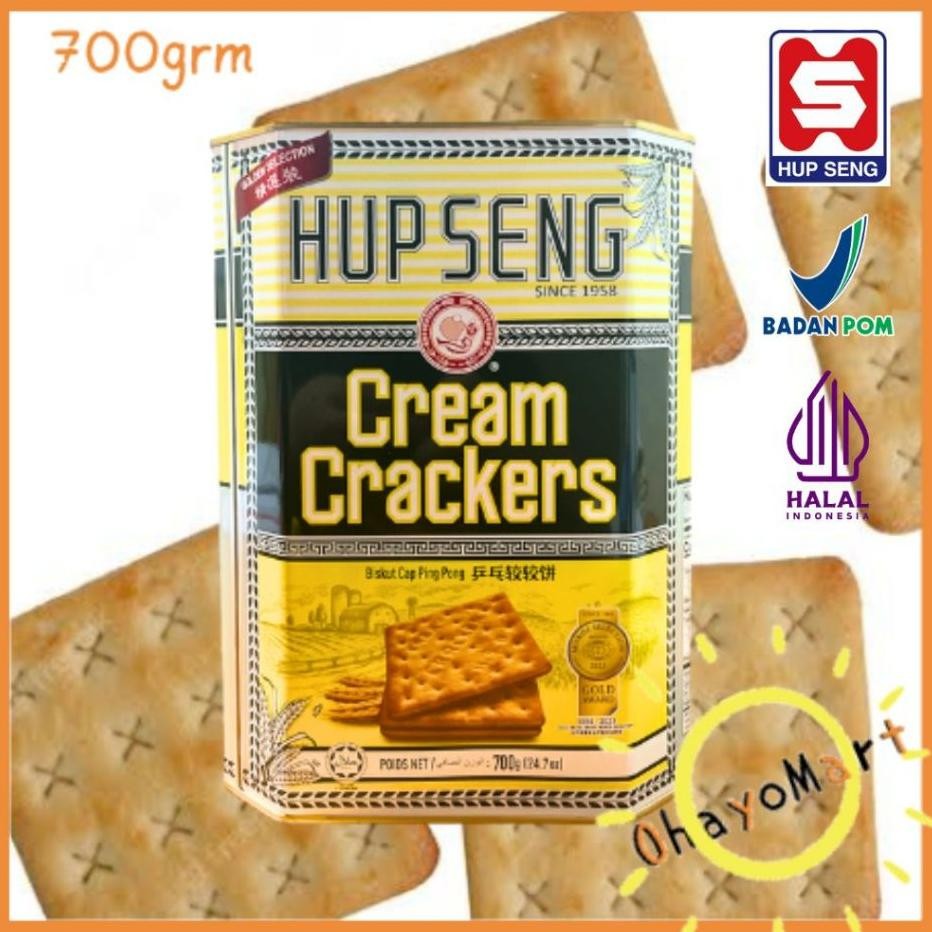 

Hup Seng Cream Craers Kaleng Biskuit Hupseng Asin Kaleng 700Grm
