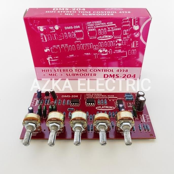 BARU KIT TONE CONTROL STEREO + MIC + SUBWOOFER DMS 204 - RAKITAN DIY