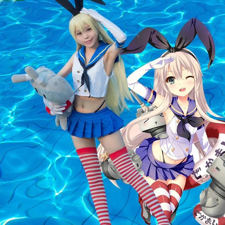 Anime Kantai Collection Kancolle Fleet Girls Kanmusu Shimakaze Cosplay Costume Sailor Suit For Women