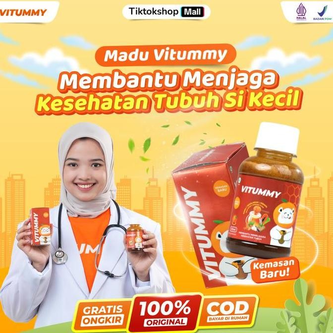

TERMURAH MADU VITUMMY 130ML - VITAMIN NAFSU MAKAN ANAK, MADU HONEY SYRUP BPOM