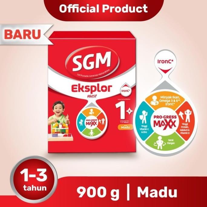 

TERMURAH SGM EKSPLOR 1+ MADU 900GR - SUSU ANAK 1 TAHUN KE ATAS - APOTEK ANAKKU