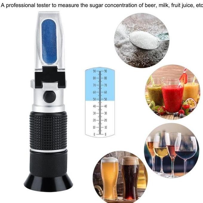 

TERMURAH REFRACTOMETER GULA BRIX 0-90% - ALAT UKUR GULA MADU SIRUP JUS DIGITAL AKURAT