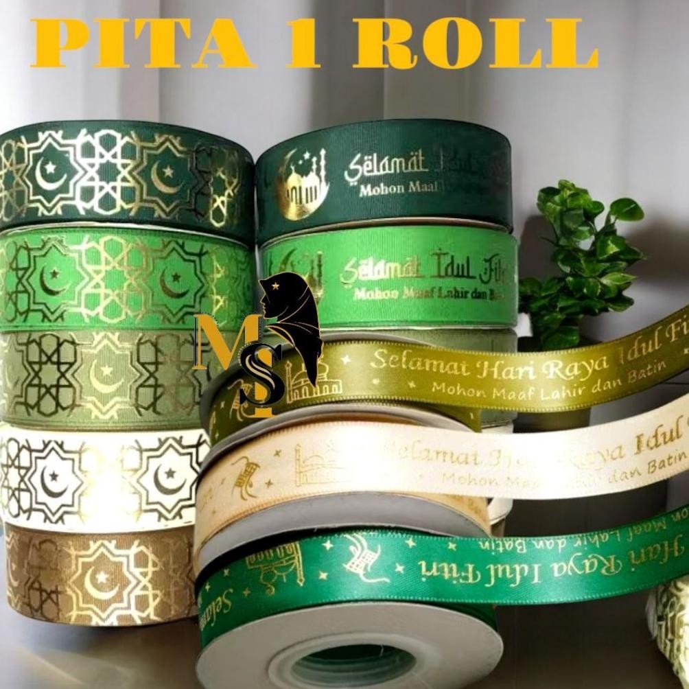 

ul-64 PK32 Pita Idul Fitri Roll / Pita Hampers Lebaran Idul Fitri -+18 -20 Meter/ Pita Idul fitri lebaran Berkualitas Terlaris