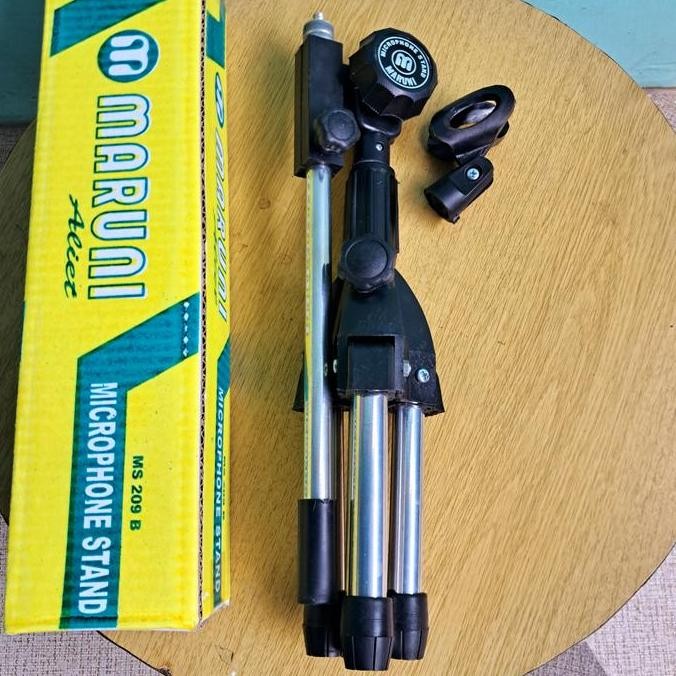 BARU STAND MIC PENDEK CROOM BESI TEBAL + FREE HOLDER MICROPHONE MEJA