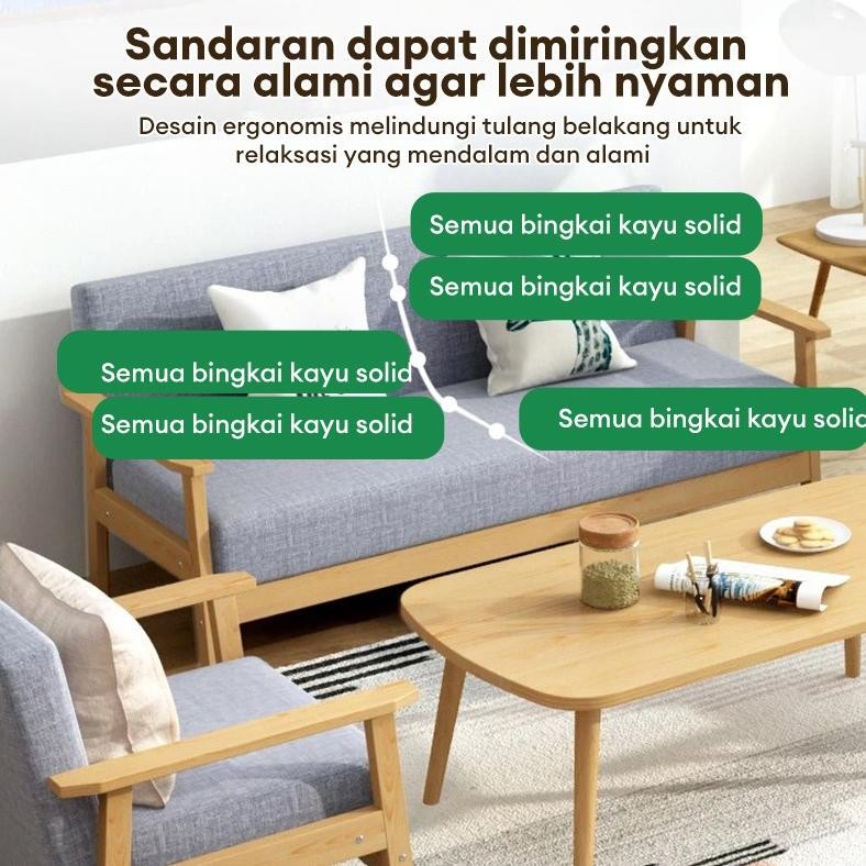 Sale Sofa 3/2/1 Seater Sofa Bed Minimalis Sofa Ruang Tamu 1 Set Sofa Kain Fabric Kursi Ruang Tamu 1 