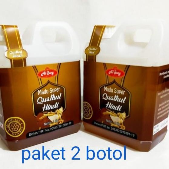 

TERMURAH PAKET 2 BOTOL MADU KHUSTUL HINDI AL-BANY 1KG MADU HERBAL PREMIUM