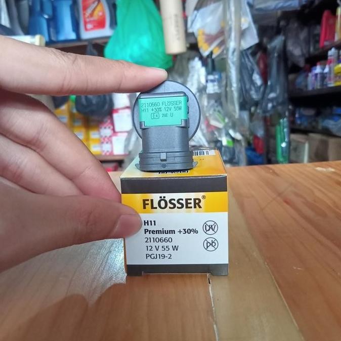 BOHLAM LAMPU HALOGEN H11 FLOSSER 12V 55W ORIGINAL