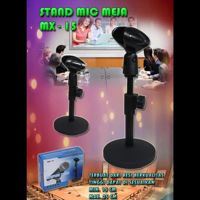 BARU TIANG MIC MEJA PODIUM MIMBAR MX15 DUDUKAN MIKROFON ADJUSTABLE