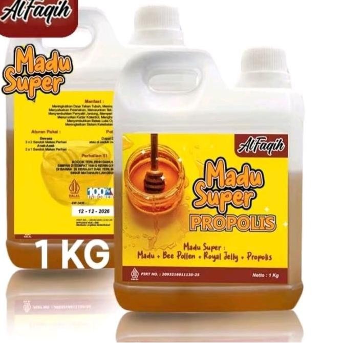 

TERMURAH MADU SUPER KALIMANTAN 1KG - ASLI + PROPOLIS + BEE POLEN + ROYAL JELLY