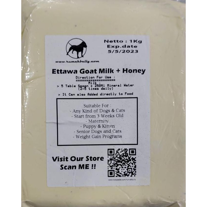 

TERMURAH SUSU KAMBING ETAWA + MADU REFILL 1KG - UNTUK ANJING KUCING NUTRISI HEWAN