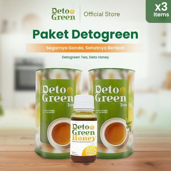 

TERMURAH BUNDLING DETOGREEN TEA & MADU PAKET HERBAL 2 TEH & 1 MADU DETOX ALAMI