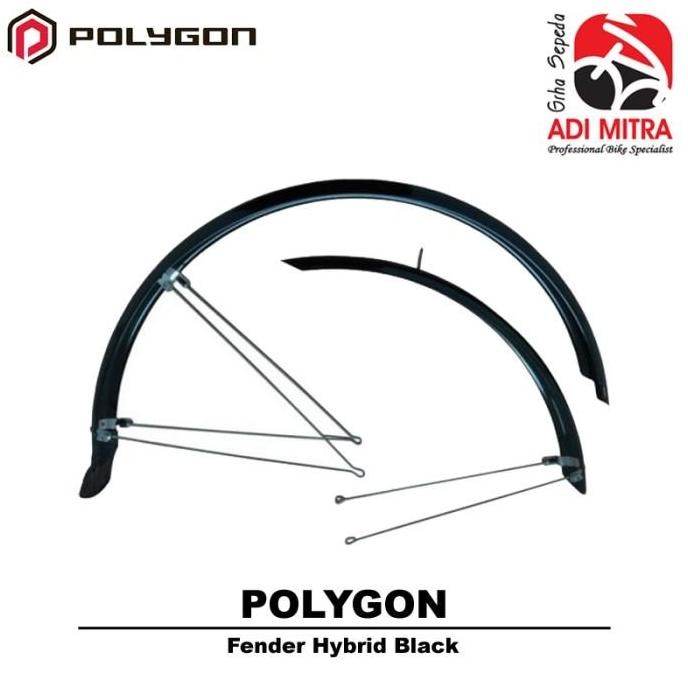 Polygon Fender Set Sepeda Hybrid Black