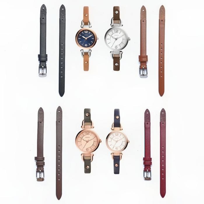 Tali Jam Tangan 8 Mm Strap Leather Fossil Georgia Mini Georgia 9010.08