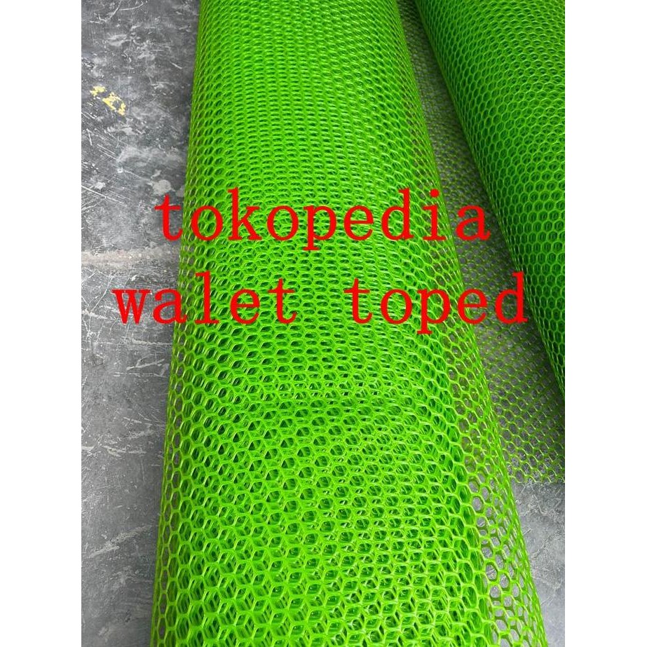 Mesh Kawat Plastik Jaring Slat 2X50 Meter Alas Dapur Kandang Ternak Ayam