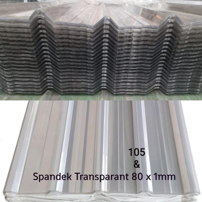 Sale Atap Spandek Transparan 1.2mm Clear / Spandex Bening Ukuran Lebar 83cm