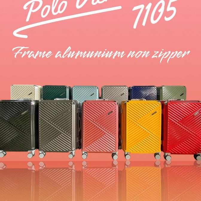 koper kabin alumunium polo viena non zipper  size 20 inch