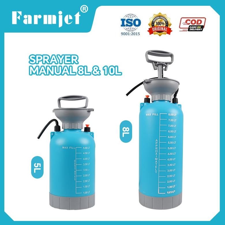 Terlaris Farmjet  Alat Semprot Tanaman Sprayer Manual 5 Liter /8 Liter Pressure Penyemprot Tanaman S