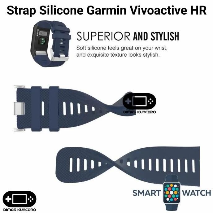 Ori - Strap Silicone Garmin Vivoactive Hr - Tali Jam Rubber Karet Original