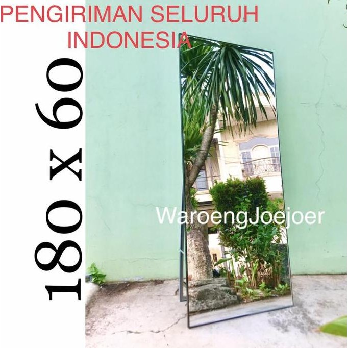 Standing Mirror Frameless Full Body Multifungsi Cermin Berdiri