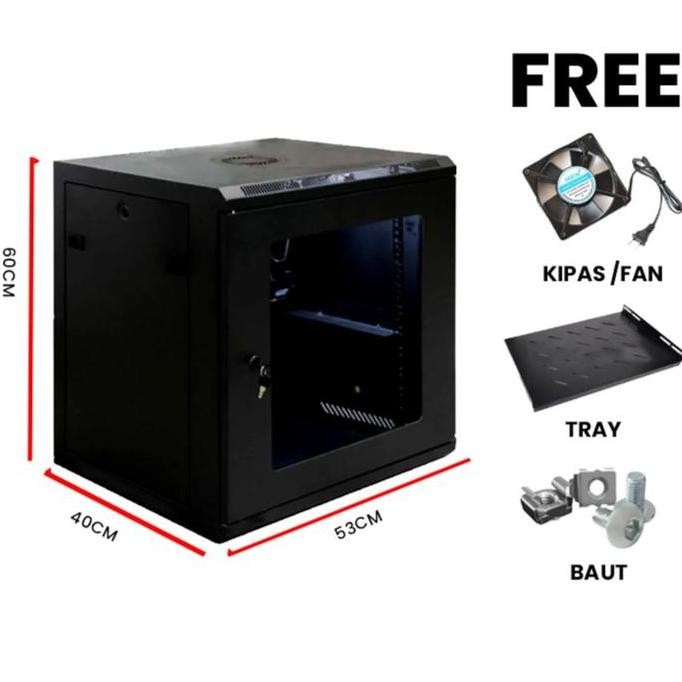 Wallmount Rack 12U / Rack Server Ukuran 12U / Rack Server 12U New Stok