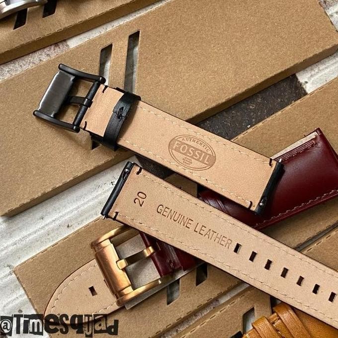 Ori - Strap Fossil Kulit Tali Jam Wanita Pria Ukuran 20Mm 22Mm 24Mm Original