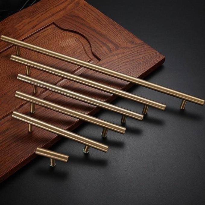 Tarikan Tabung Panjang Emas Gold Tube Handle T-Bar Lurus Panjang