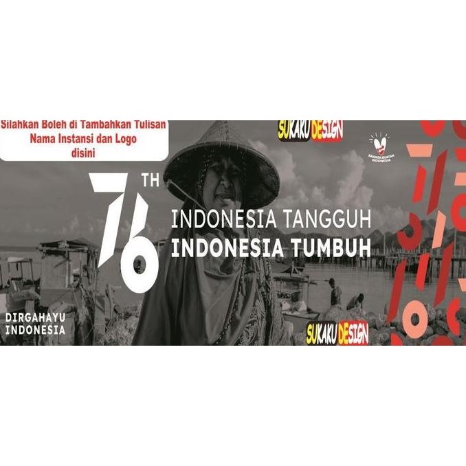 ready Banner - Spanduk Dirgahayu Indonesia - FOTO HUT RI 76 th (Bisa COD)