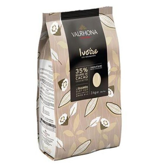 

NEW VALRHONA IVOIRE 35% WHITE CHOCOLATE 250 GRAM ORI