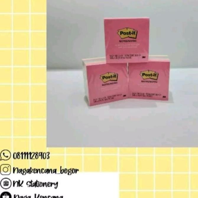 

Sticky Note/Kertas Memo 3M 654 (Isi 500 Lembar) SS