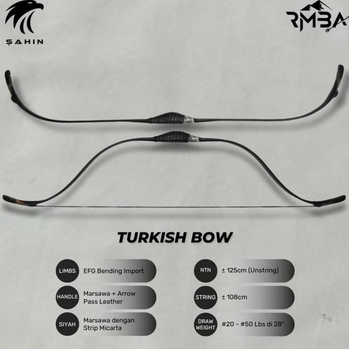 PROMO Busur Bending Turkish / Turkish Bow / Sahin Bow / Horsebow / Archery / Panahan Termurah Ready 
