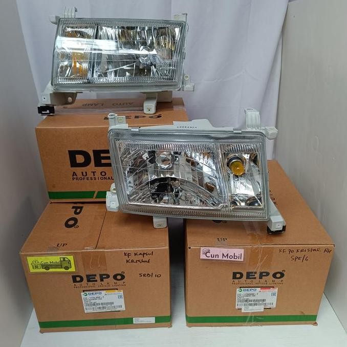 New Headlamp Kijang Kapsul 1997-1999 Kristal + Foglamp R/L DEPO Lampu Besar