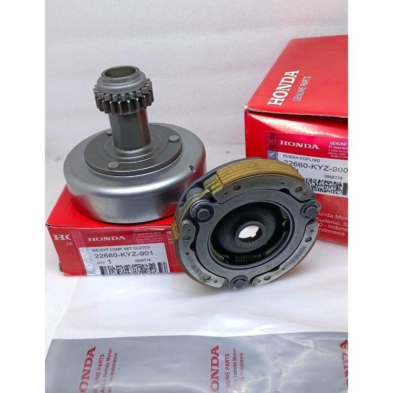 Lonceng kopling KYZ+Kampas ganda Assy KYZ Blade 125 fi Supra x 125 fi new Supra helm in