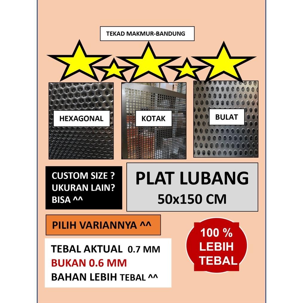 Plat 50x150 - Plat Besi Ram Speaker -  Ram Grill Plat Lubang - Ram Grill Box Sound DiM