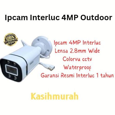 Ipcam Outdoor Colorvu 4Mp Interluc - Cctv Ipcam Interluc 4Mp Colorvu