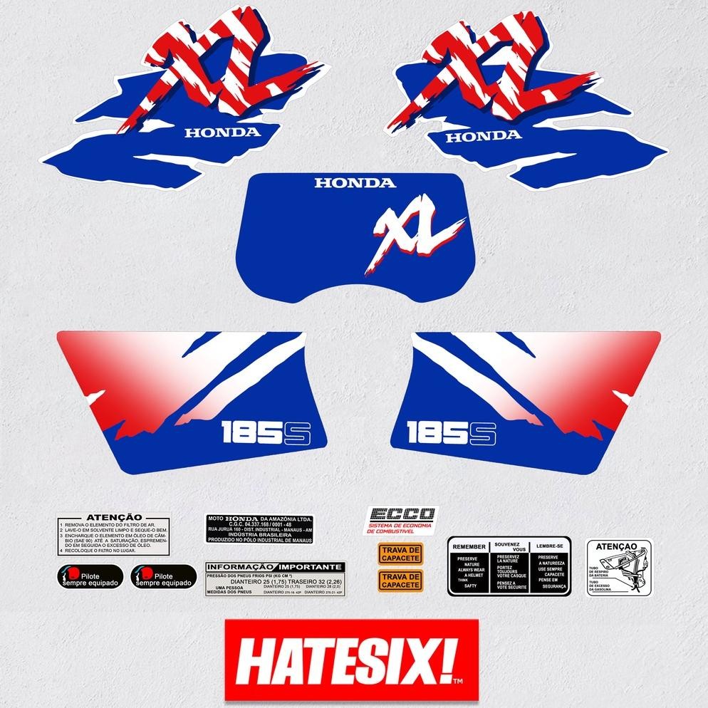 Sticker Decal Honda Xl 185 xl 125 Brasil Version Hatesix
