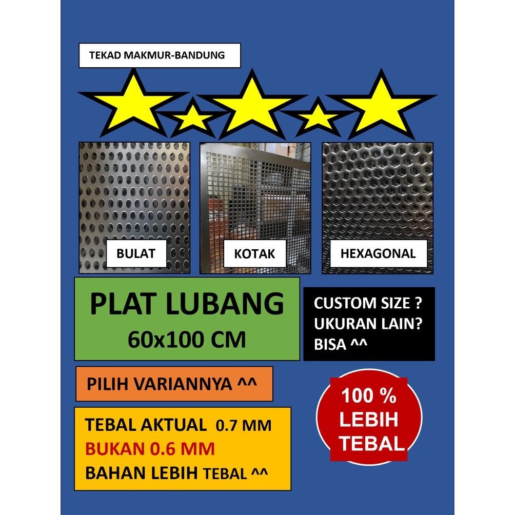 Plat 60x100 - Plat Besi Ram Speaker -  Ram Grill Plat Lubang - Ram Grill Box Sound DiM