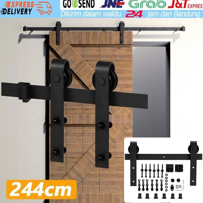 Pintu Geser Barn Door Pintu Sliding Besi Rel Pintu Geser Door Track