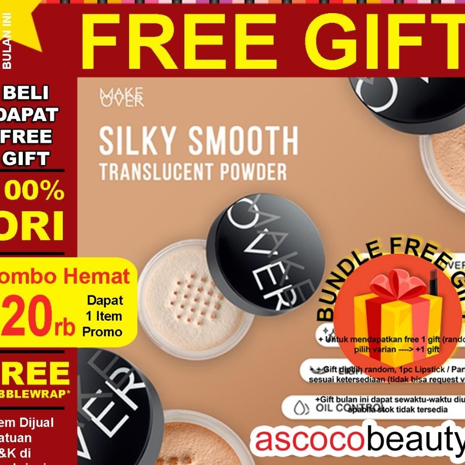 Ams Make Over Silky Smooth Ed 2026 Loose Powder Translucent Powder Bedak Tabur Loose Transparan 35G 