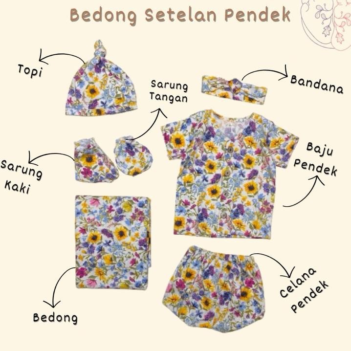 Bedong Set Baju Bedong Bayi Perlengkapan Bayi Baru Lahir Swaddle Set Khot Hat Bedong Set Topi Bedong