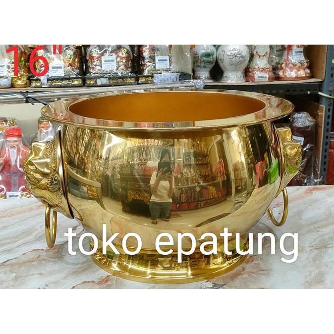 Hio Lo Hiolo Kuningan Kepala Singa 16 "