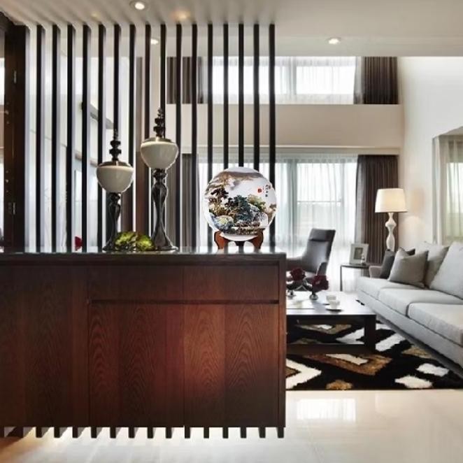 Terlaris (Sumber_Hokimu_999) Pajangan Piring Keramik Fengshui Merak Hiasan Meja Mewah Kaki Ukiran Ka