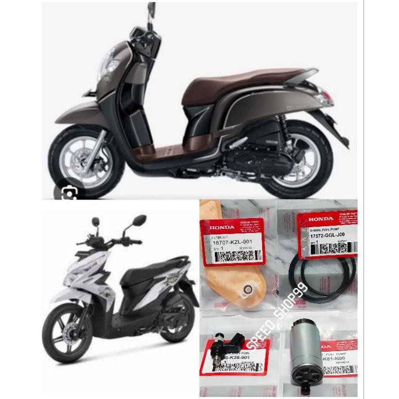 Paket 4aitem Rotak K81+Filter fuel pump KZL+Oring+Injektor K25 SCOOPY ESP RING VELG 12 TH (2017 samp
