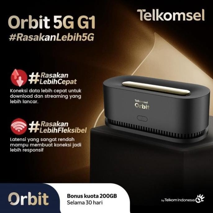 Modem Wifi Telkomsel Orbit 5G G1 Bonus Kuota 200Gb New Stok