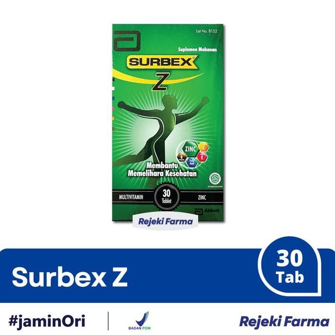 Surbex-Z 1 Box isi 30 Tablet - Surbex Z Hijau Multivitamin Zinc